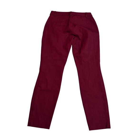 Gap Curvy Signature Skinny Ankle Pants Size 2 Burgundy - Picture 2 of 10